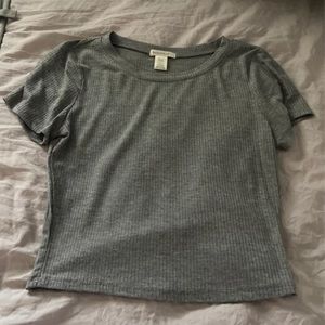 bozzolo grey cropped shirt